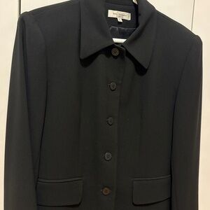 Classic Black Iris Singer Collection convertible collar blazer
